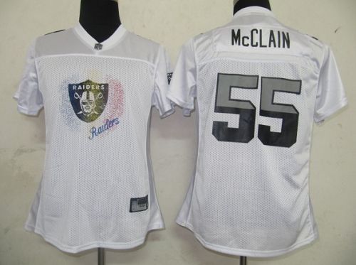 Raiders #55 Rolando Mcclain White 2011 Women's Fem Fan NFL Jersey - Click Image to Close